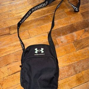 Under Armour Black and White Messenger Bag